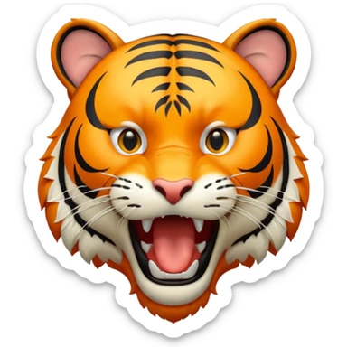 Tigre qui baille sticker