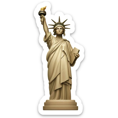 Beige Statue of Liberty  sticker