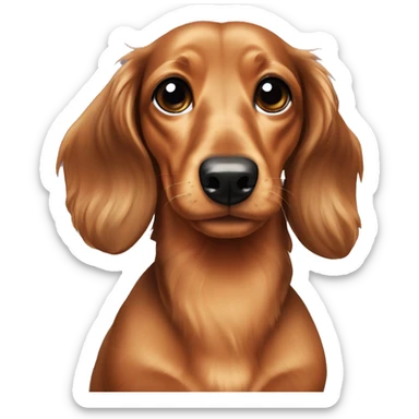 Long hair Miniature dachshund  sticker