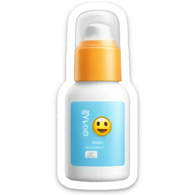 little facial sunscreen bottle sticker