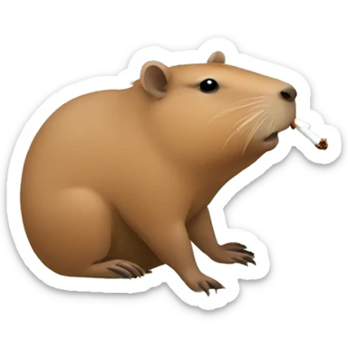 capybara smoking sticker