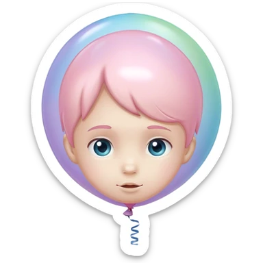 children's pastel balloon sticker