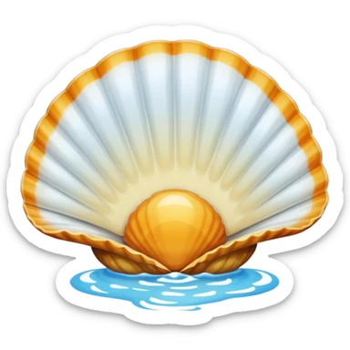 Coquille blanc sticker