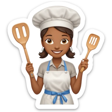 Food Truck Chef woman sticker