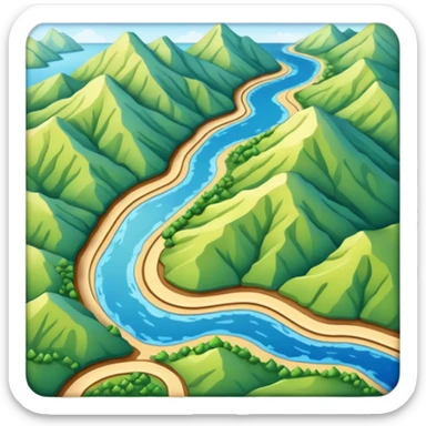 Map for hiking sticker