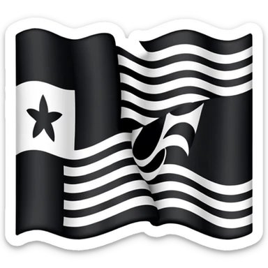 Fais moi le drapeau de la Bretagne comme il est réellement avec les 11 hermines et sans y ajouter ou modifier quoique ce soit pas même de personnages  sticker