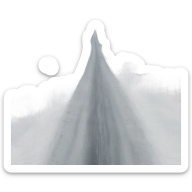8 inch deep Snow covered country roads  sticker