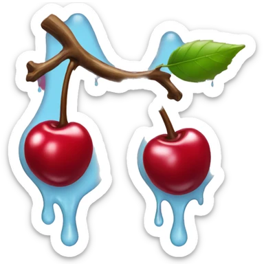 Dripping Cherry sticker