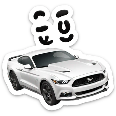 White 2024 Ford Mustang gt  sticker