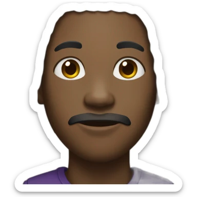 Black male with black dreadlocks  sticker