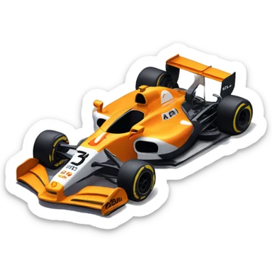 Lando Norris mclaren F1 car 4 sticker