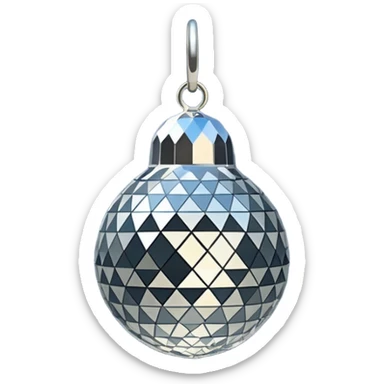 disco ball patterned bell sticker