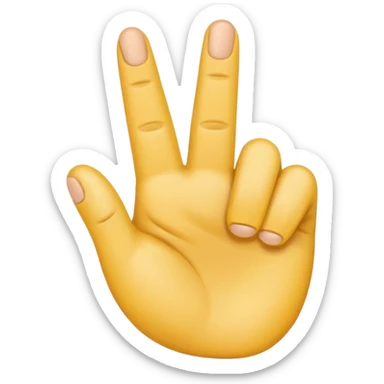 I want a emoji with just middle finger bend towards and every other fingers amd thumb straight  sticker
