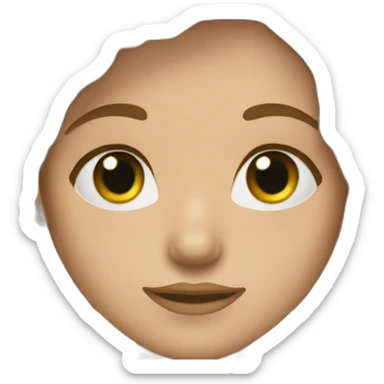 Brunette with long layered hair gold nose ring green eyes woman sticker