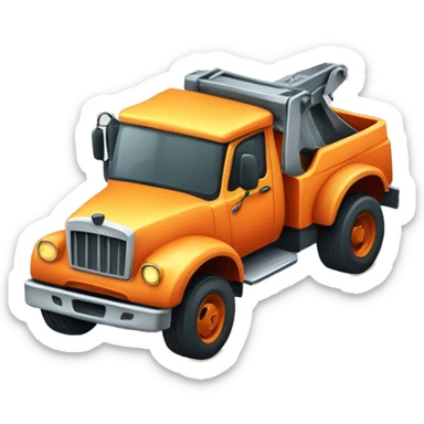 Tow truck and car sticker