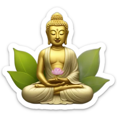 buddha model lotus sticker
