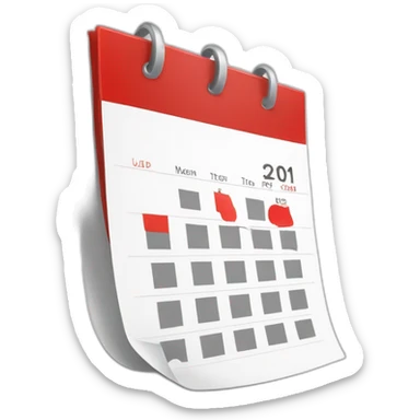 Missed deadline showing calendar and something red sticker