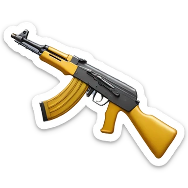 Golden Ak 47 sticker