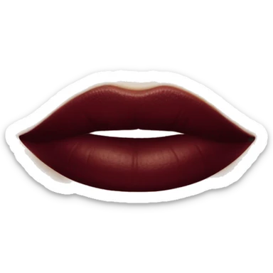 dark red lip stain sticker