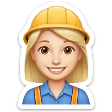 Friendly helper, one person sticker