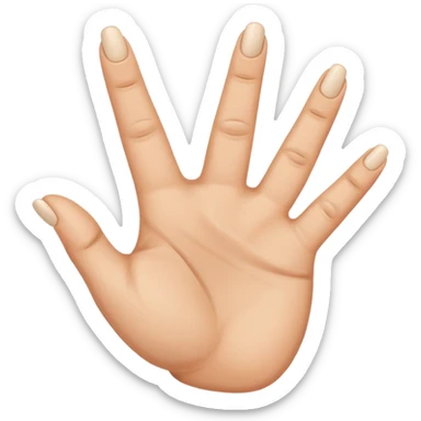 hand emoji with index and middle fingers up, other fingers down sticker