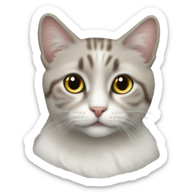 Белая кошка  sticker
