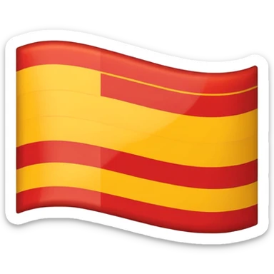 Flag emoji with 1:1 yellow red colour sticker