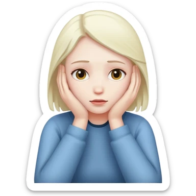 Head in hands  sticker
