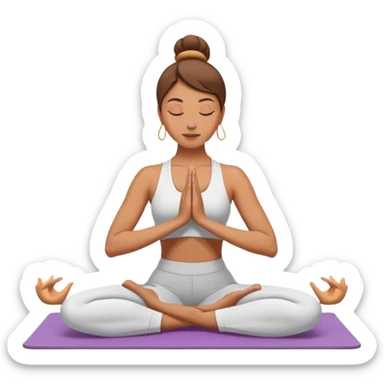 Una mujer haciendo yoga sticker