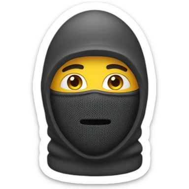 man with a balaclava sticker
