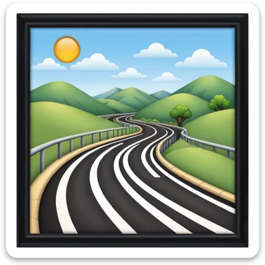 CARRETERA sin recuadro  sticker