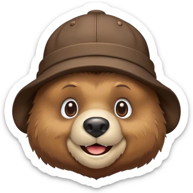Bear in docker hat sticker