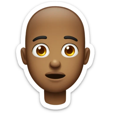 person drooling with one eye looking up one eye looking down sticker