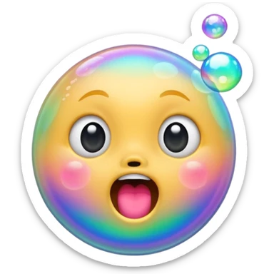 Bubbles coming out of mouth sticker