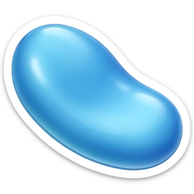 blue jellybean sticker