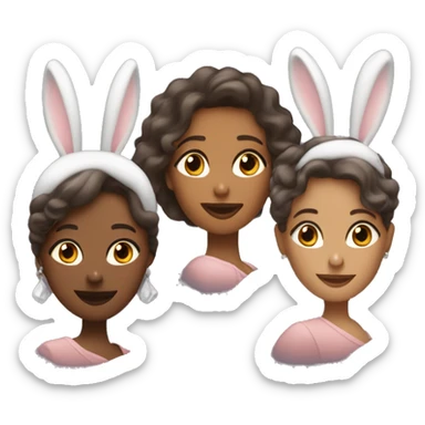 3 femmes avec des oreilles de lapin 👯‍♀️ sticker