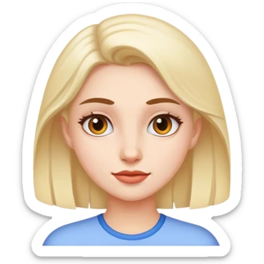 realistic portrait of solo femal sticker