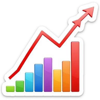 Chart going up sticker