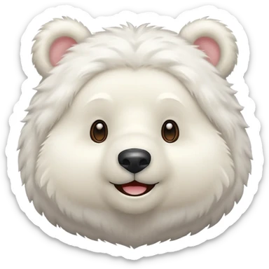 cute white bear sticker