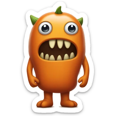orange monster with GM sticker