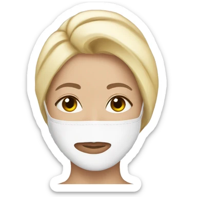 Facemask skincare blonde sticker