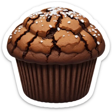 dark brown chocolate muffin sticker