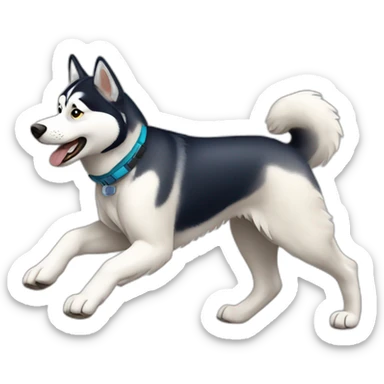 Husky trotting sticker