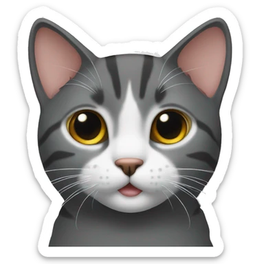 flat image of cat with clipped ear tip sticker