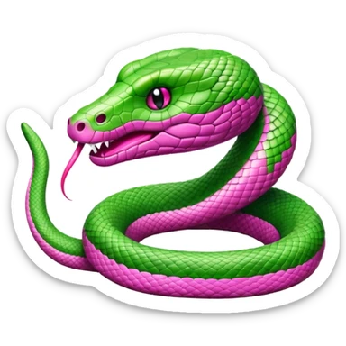 Serpiente con moño rosa sticker