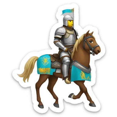 
Kazakh on horseback in armor sticker