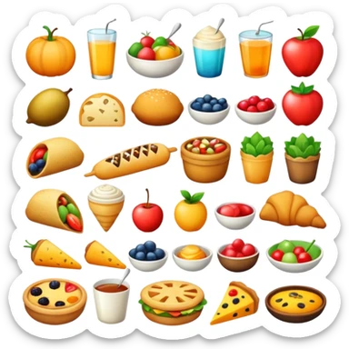 Create an emoji that reflects all kinds of food sticker