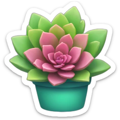 Colorful succulent sticker