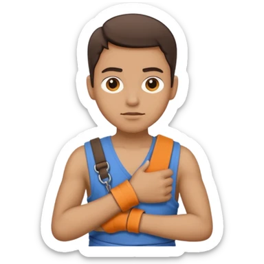 I want an emoji of someone with their right arm in a sling sticker