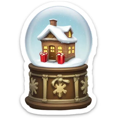 Big present snow globe  sticker